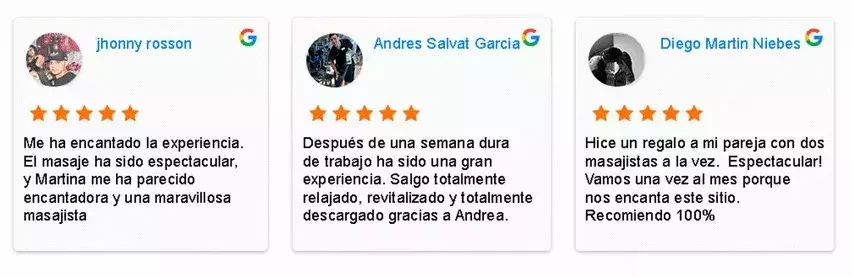 Rese&ntilde;as en Google de ROOM XPA Masajes Eroticos Madrid
